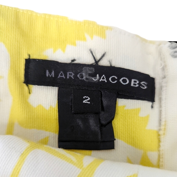 Marc Jacobs Bow Sundress Womens 2 Yellow White Sleeveless Tank Cotton - Picture 9 of 10
